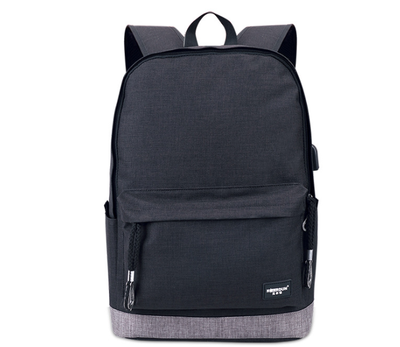 Mochila Universitaria con Carga USB - Bolsa para Laptop Estilo Coreano en Tela Oxford - Image 3