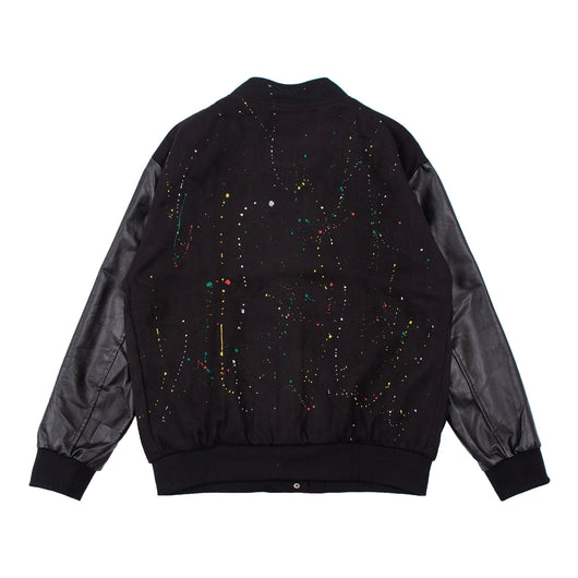 Chaqueta de Béisbol Hombre con Mangas Estampadas Efecto Tinta - Image 6