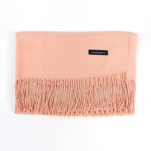 Bufanda Ligera de Color Liso con Flecos Elegantes - Image 27