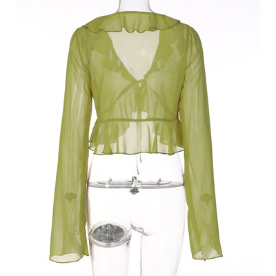 Blusa Transparente Escote Profundo Fungus Edge - Image 26