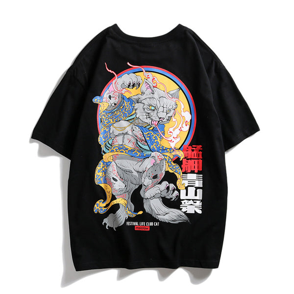 Camiseta Hip Hop Suelta Estampado Mammoth Street Fashion Original