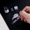 Set de Pluma Sumergible con Flor de Cristal Elegante