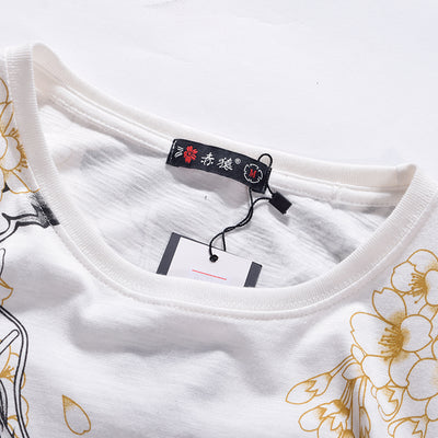 Playera Bordada Dragón Tigre Manga Corta - Image 5