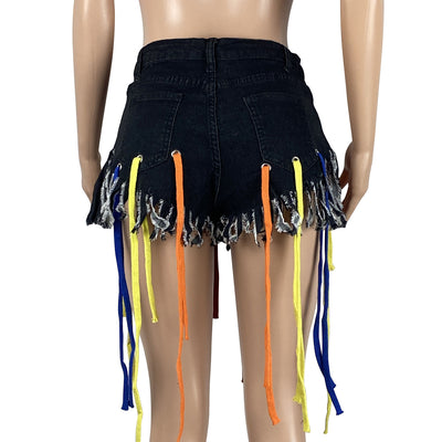 Shorts de Mezclilla con Alta Elasticidad y Cordones - Image 14