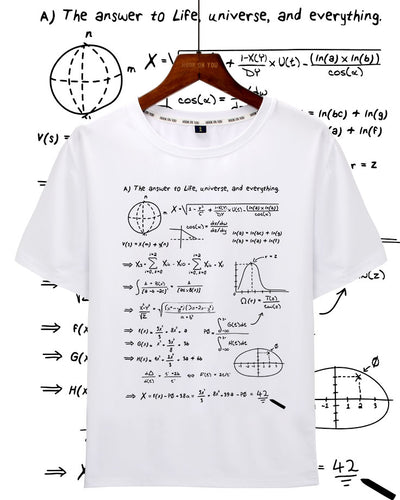 Camiseta Casual con Estampado de Fórmula Geométrica - Image 2