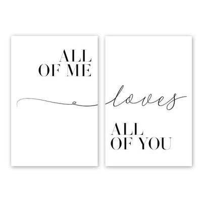 Póster Inspiracional de Amor en Blanco y Negro para Sala de Estar - Image 5