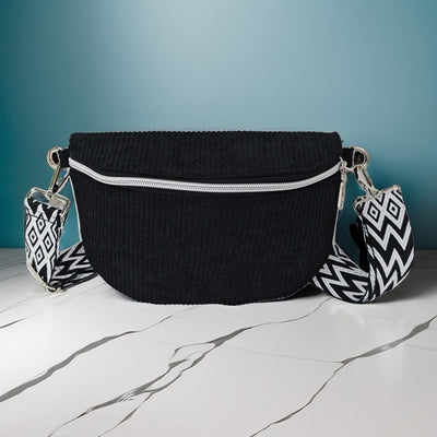 Bolso de Hombro Corduroy de Gran Capacidad para Mujer - Image 3