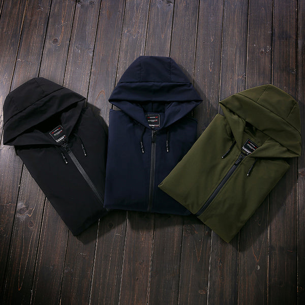 Chaqueta Cortaviento Ligera con Capucha para Hombre