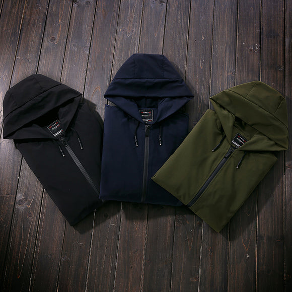 Chaqueta Cortaviento Ligera con Capucha para Hombre