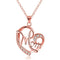 European And American Women''s Necklaces Mom Color Separation Heart-shaped Diamonds 2021 Wish Explosive Mother' Day Gifts Across The Border Full rose Dorado
