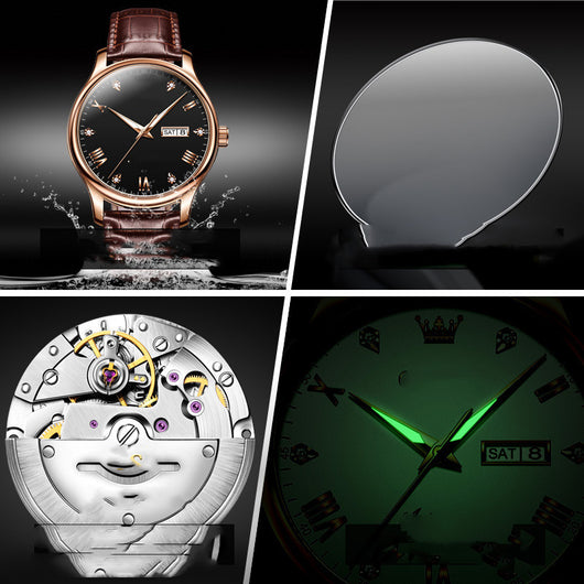Reloj Mecánico Unisex Resistente al Agua con Cristales Incrustados - Image 8