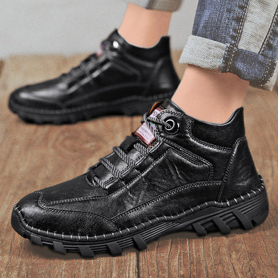 Botas Casuales para Hombre con Costura a Mano y Cuero Cálido - Image 12