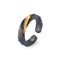 Sterling Plateado Vintage Personality Ring Negro Meihao6