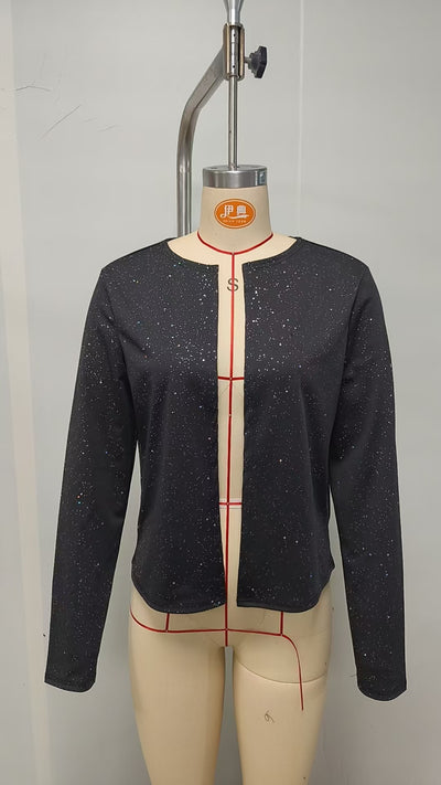 Cardigan Elegante con Detalles en Dorado para Mujer - Image 15