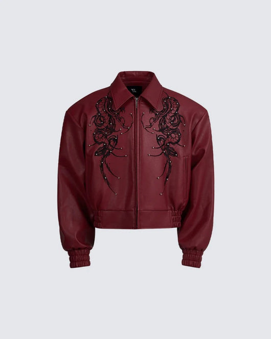 Abrigo de Cuero PU con Tachas Metálicas - Estilo Street - Image 12