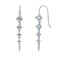 Aretes de Diamante y Plata Esterlina - Diseño Minimalista en Oro Blanco