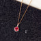 Colar Curto Rubi Vermelho Rosa Feminino Corrente Vermelha Com Pingente Simples E Selvagem I