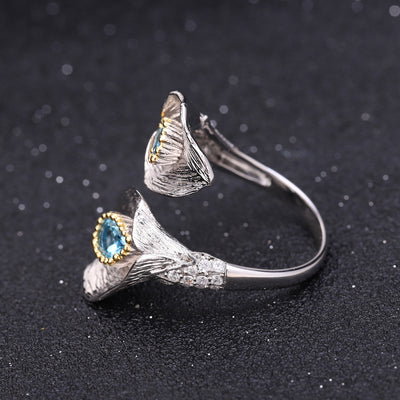 Anillo Ajustable de Plata con Gemas Naturales - Image 12