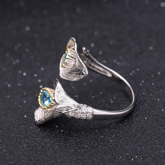 Anillo Ajustable de Plata con Gemas Naturales - Image 12