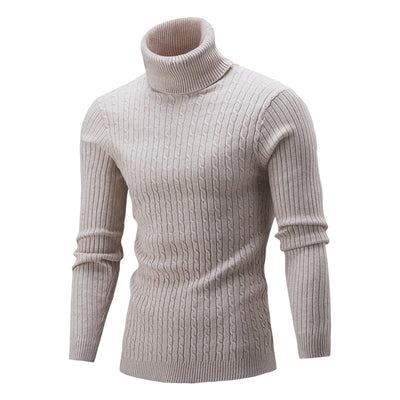 Suéter Cuello Alto Tejido Slim Fit para Hombre - Colores Sólidos - Image 2