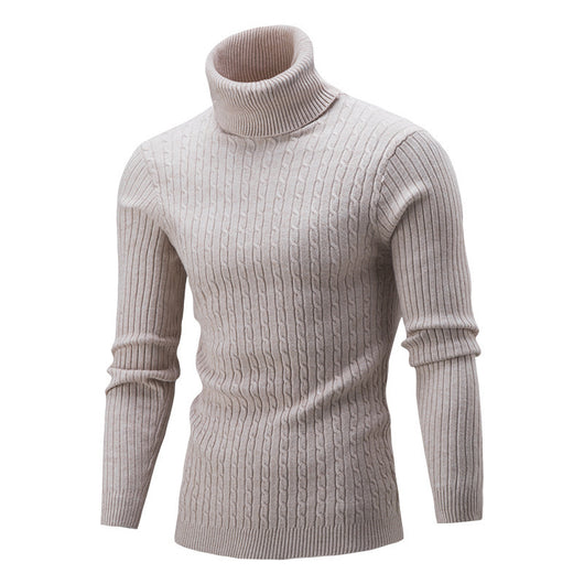 Suéter Cuello Alto Tejido Slim Fit para Hombre - Colores Sólidos - Image 2