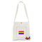 Bolsa de Lona Arcoíris LGBT con Bordado - Bolso de Hombro Grande Beige