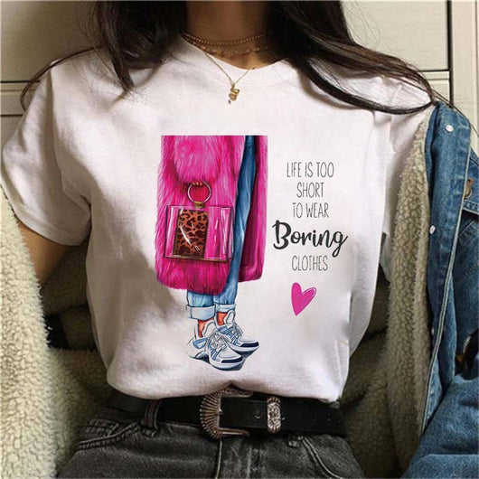 Playera Blanca Estampada para Mujer - Image 6