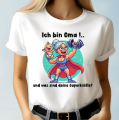 Camiseta Blanca con Estampado Publicitario de Manga Corta