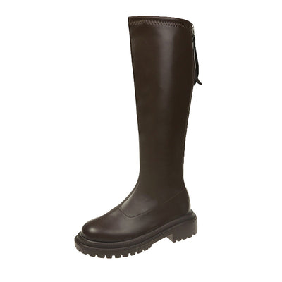 Botas Altas Blancas con Suela Gruesa Estilo Caballero - Image 8