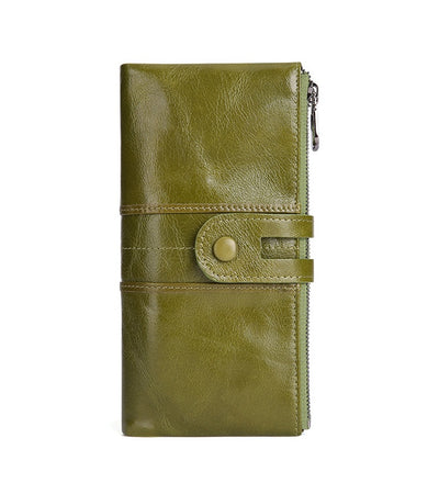 Cartera Larga de Cuero para Mujer Estilo Retro con Protección RFID - Image 25