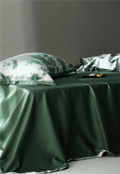 Juego de Cama Jacquard Algodón Puro Estilo Retro Americano 4 Piezas - Image 24