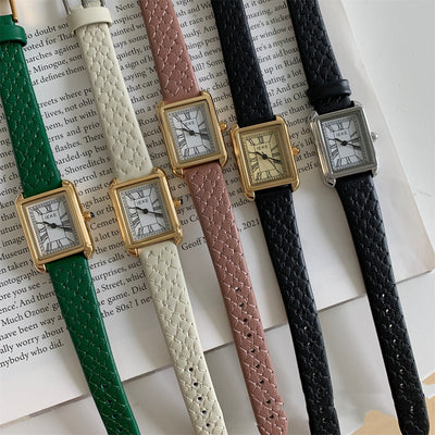 Reloj de Cuero Rectangular para Mujer - Diseño Clásico Simple - Image 9