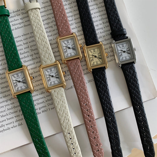 Reloj de Cuero Rectangular para Mujer - Diseño Clásico Simple - Image 9