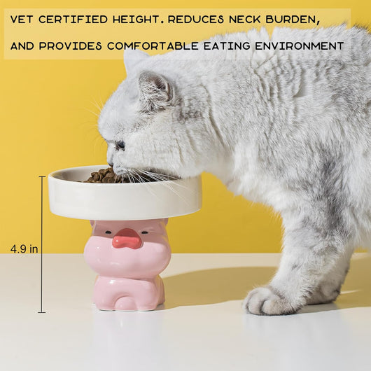 Comedero Elevado para Gatos de Cerámica - Bebedero Antioxidante con Diseño Felino - Image 14