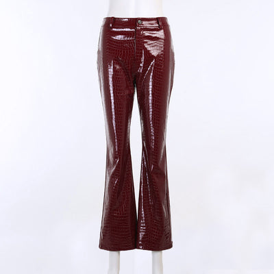 Pantalones de Cuero Ajustados para Mujer - Diseño Estilizador - Image 8