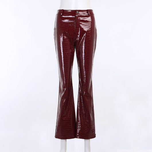 Pantalones de Cuero Ajustados para Mujer - Diseño Estilizador - Image 8