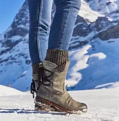 Botas de Invierno con Cierre de Cordones y Forro Cálido - Image 6