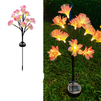 Lámpara Solar Decorativa con Flor de Camelia para Jardín - Image 4