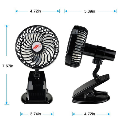 Ventilador Portátil Recargable USB con Pinza Silencioso 4 Aspas - Ventilador para Cochecito Bebé - Image 3