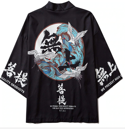 Kimono Cardigan Hombre Manga Tres Cuartos - Image 9