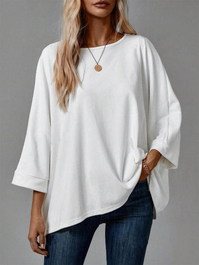 Playera Casual de Cuello Redondo para Mujer - Colores Sólidos - Image 8
