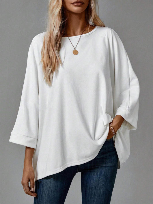 Playera Casual de Cuello Redondo para Mujer - Colores Sólidos - Image 8