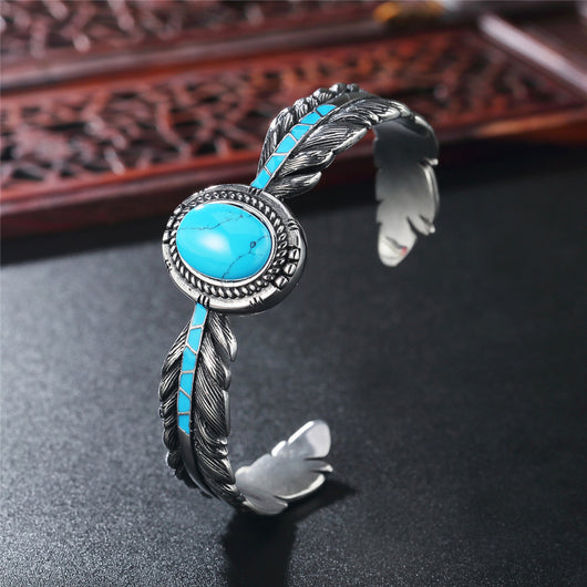 Pulsera Retro Takahashi de Acero Titanio Azul Turquesa - Image 6