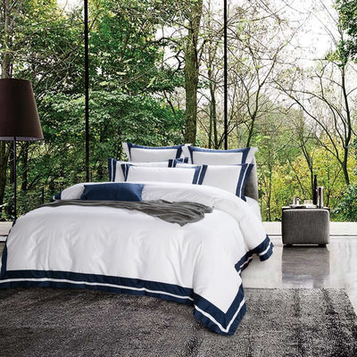 Juego de Cama Blanco 4 Piezas Algodón Puro Estilo Europeo - Image 16