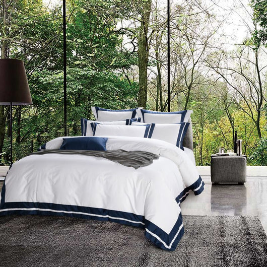 Juego de Cama Blanco 4 Piezas Algodón Puro Estilo Europeo - Image 16