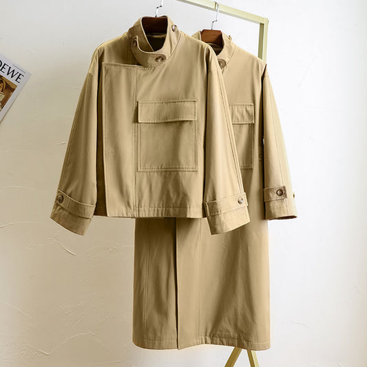 Chaqueta Impermeable Acolchada con Bolsillos Funcionales - Abrigo Resistente al Viento