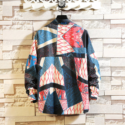 Camisa Casual de Manga Larga con Estampado Floral para Hombre - Image 5
