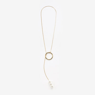 Cadena larga de suéter coreano con perlas elegantes - Image 3
