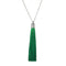 Colorful ethnic Estilo necklace Plateado Verde