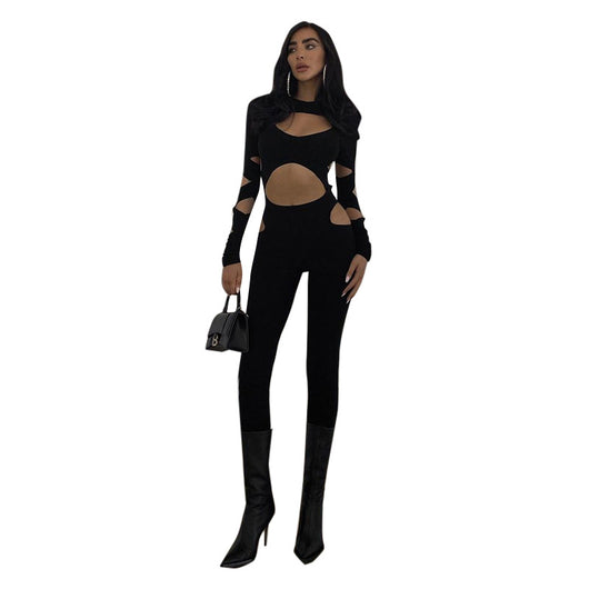 Jumpsuit Casual con Detalles Rotos y Escotes para Mujer - Image 4
